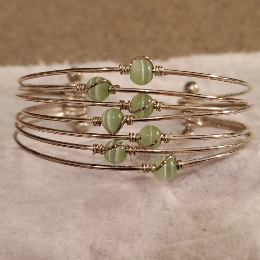 Beautiful Silver and Jade Braclet